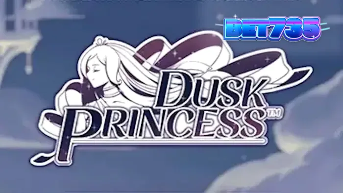 Tampilan visual game slot Dusk Princess dengan latar belakang kastil magis dan nuansa senja.